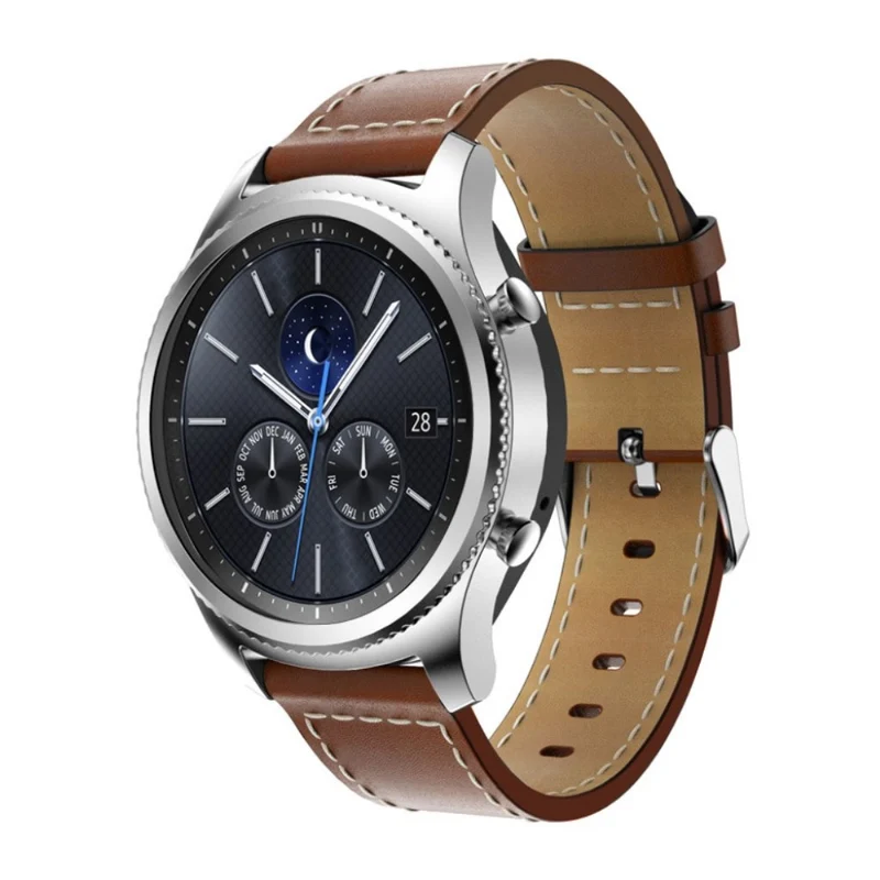 Super bequem Samsung Gear S3 Frontier Echtes Leder armband