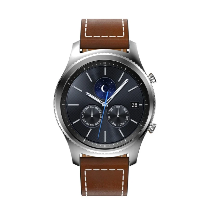 Super bequem Samsung Gear S3 Frontier Echtes Leder armband