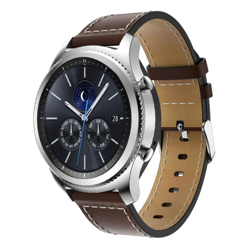 Super bequem Samsung Gear S3 Frontier Echtes Leder armband