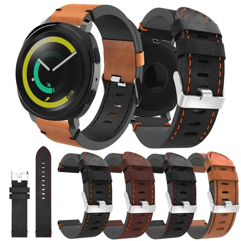 Auffallend schön Samsung Gear Sport Echtes Leder armband