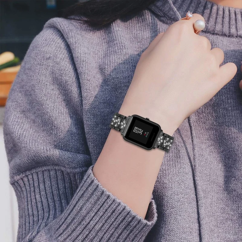 Stark Samsung Galaxy Watch Active Metall und Strass armband