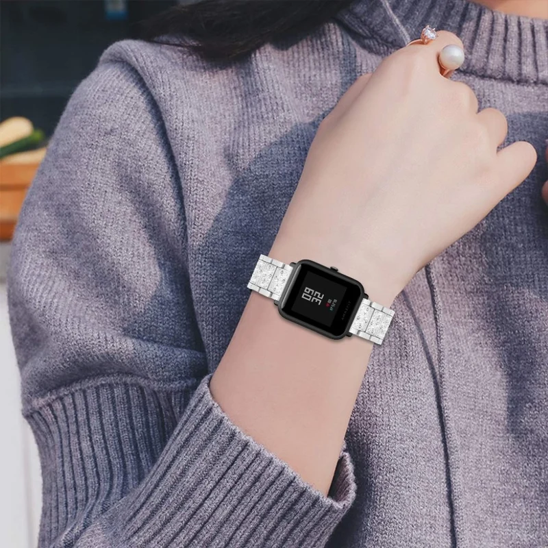 Stark Samsung Galaxy Watch Active Metall und Strass armband