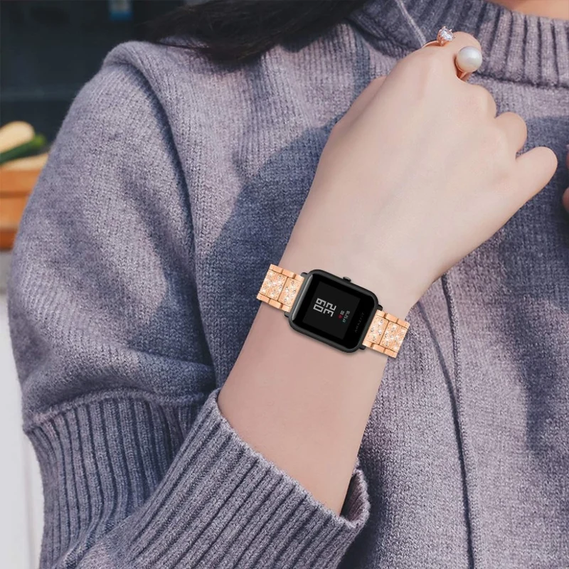 Stark Samsung Galaxy Watch Active Metall und Strass armband