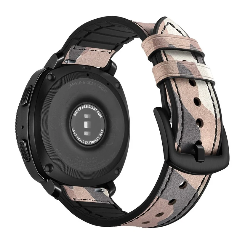 Samsung Gear Sport Echtes Leder und Silikon / TPU armband
