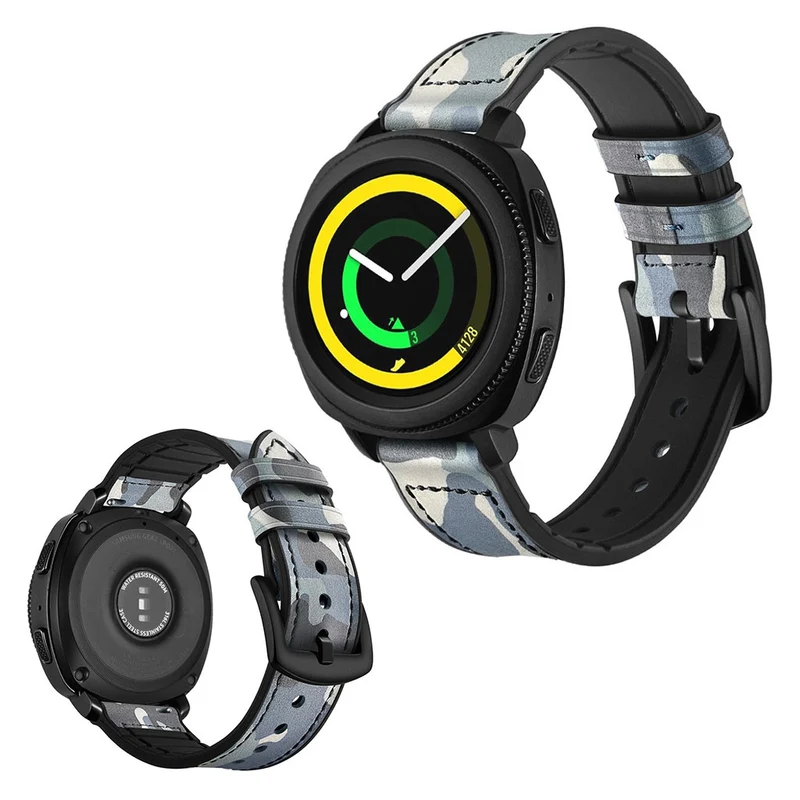 Samsung Gear Sport Echtes Leder und Silikon / TPU armband