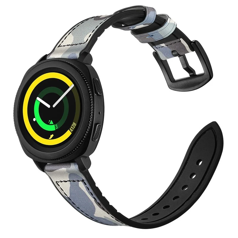 Samsung Gear Sport Echtes Leder und Silikon / TPU armband