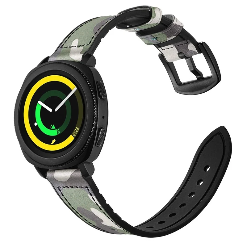 Samsung Gear Sport Echtes Leder und Silikon / TPU armband