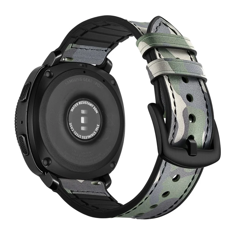 Samsung Gear Sport Echtes Leder und Silikon / TPU armband