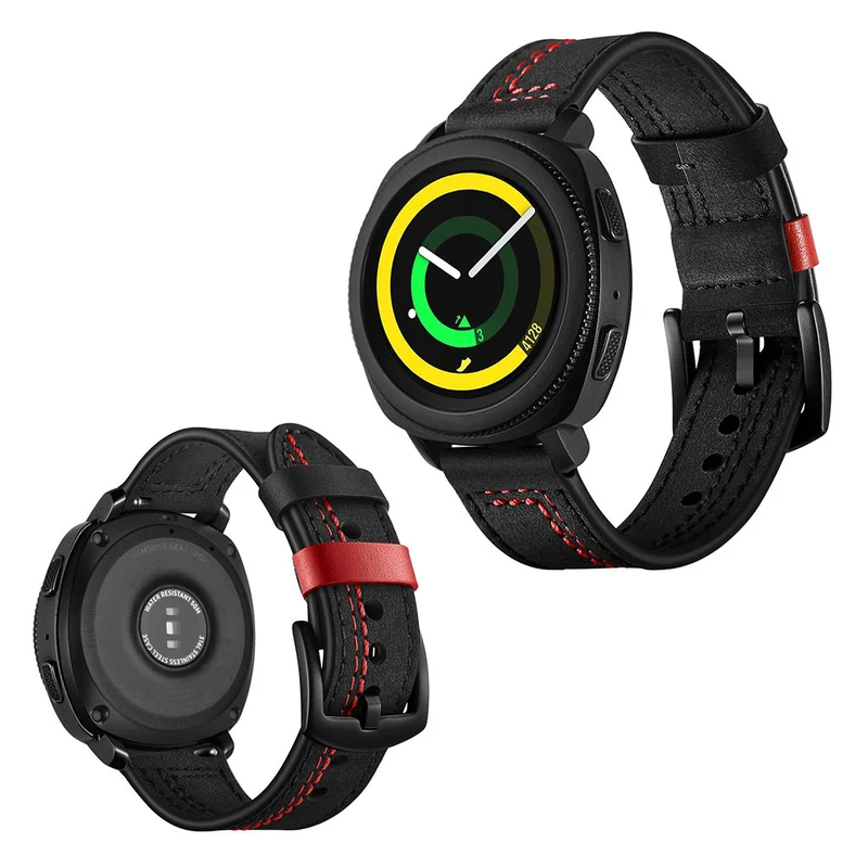 Mega haltbar Samsung Gear Sport Echtes Leder armband