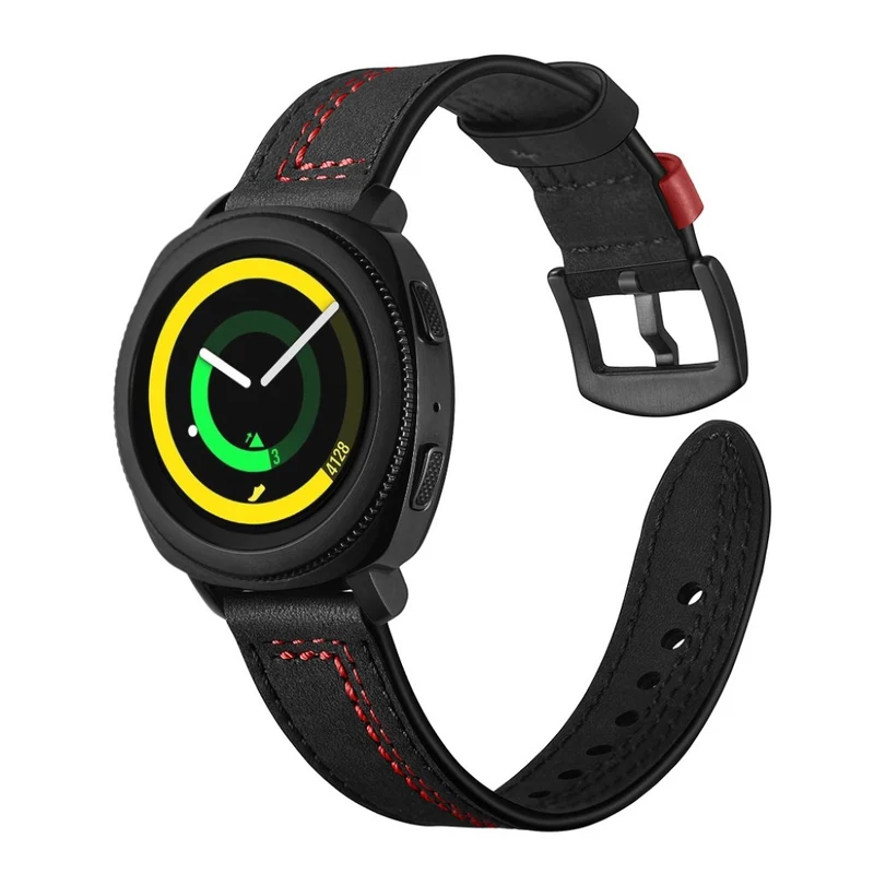Mega haltbar Samsung Gear Sport Echtes Leder armband