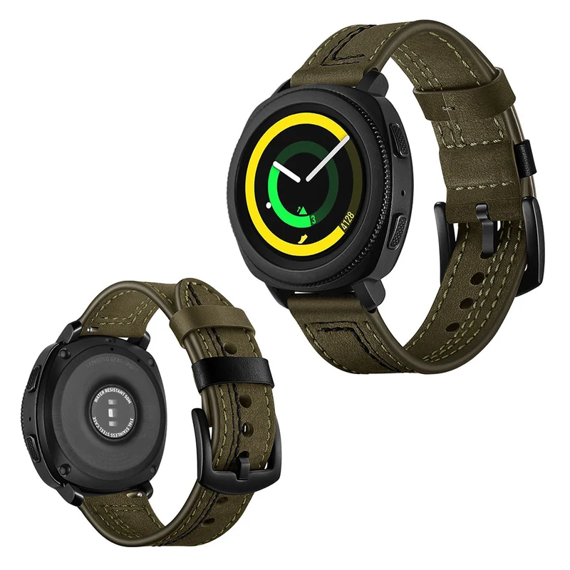 Mega haltbar Samsung Gear Sport Echtes Leder armband