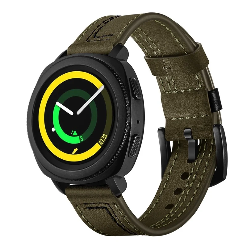Mega haltbar Samsung Gear Sport Echtes Leder armband