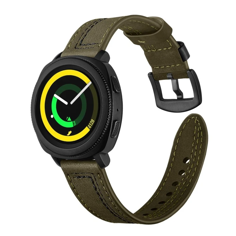 Mega haltbar Samsung Gear Sport Echtes Leder armband