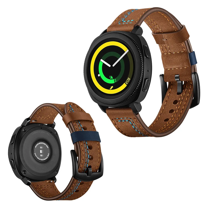 Mega haltbar Samsung Gear Sport Echtes Leder armband