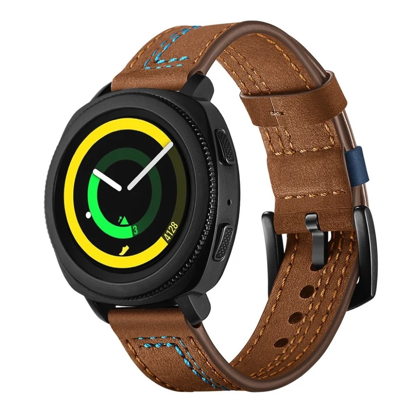 Mega haltbar Samsung Gear Sport Echtes Leder armband