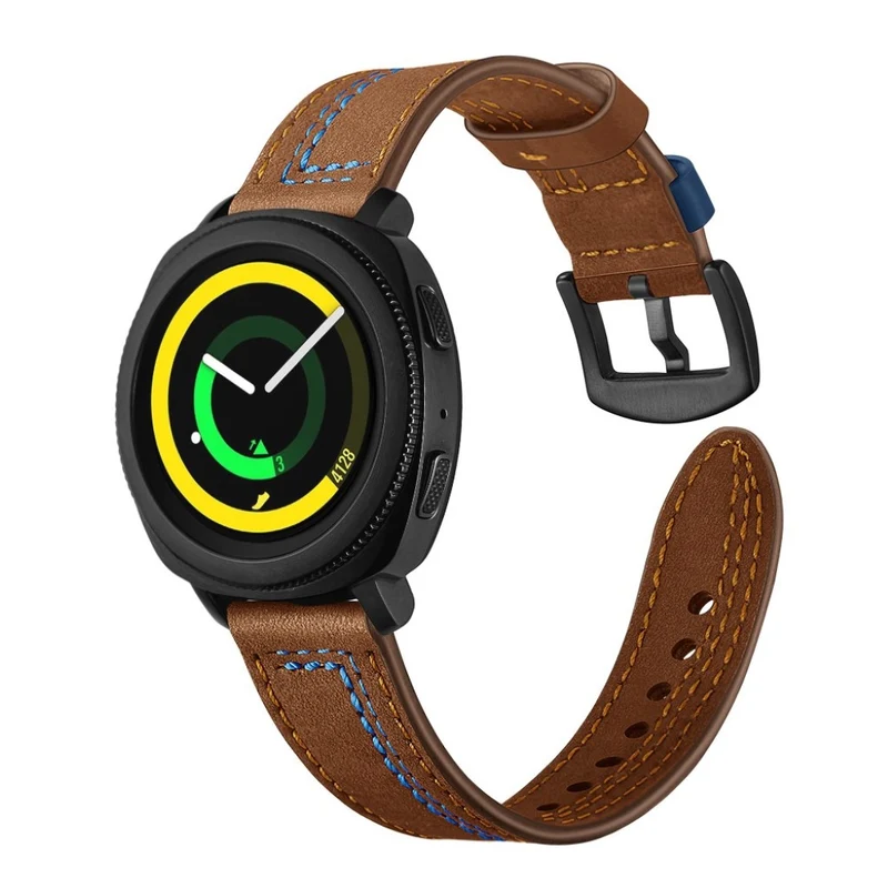 Mega haltbar Samsung Gear Sport Echtes Leder armband