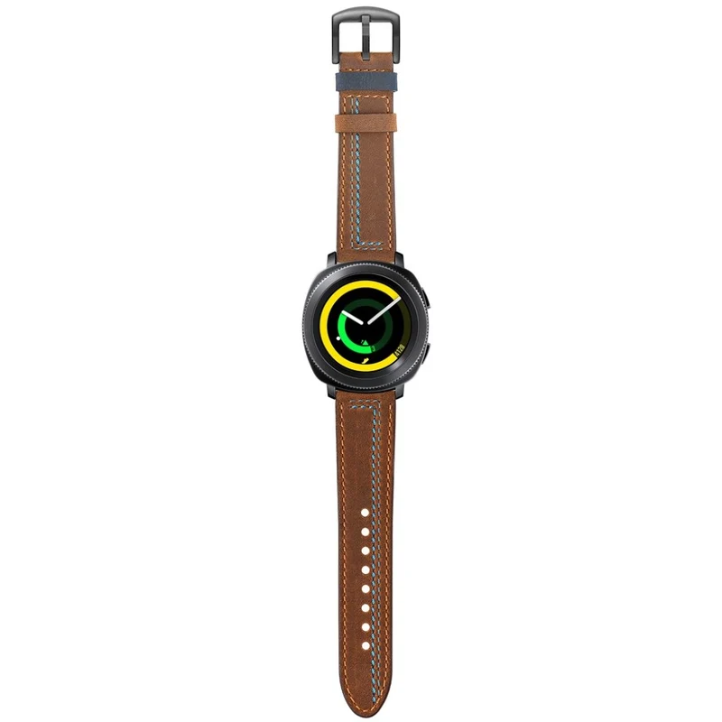 Mega haltbar Samsung Gear Sport Echtes Leder armband