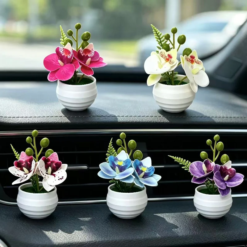 Lebensechte Miniatur-Orchideenarrangement