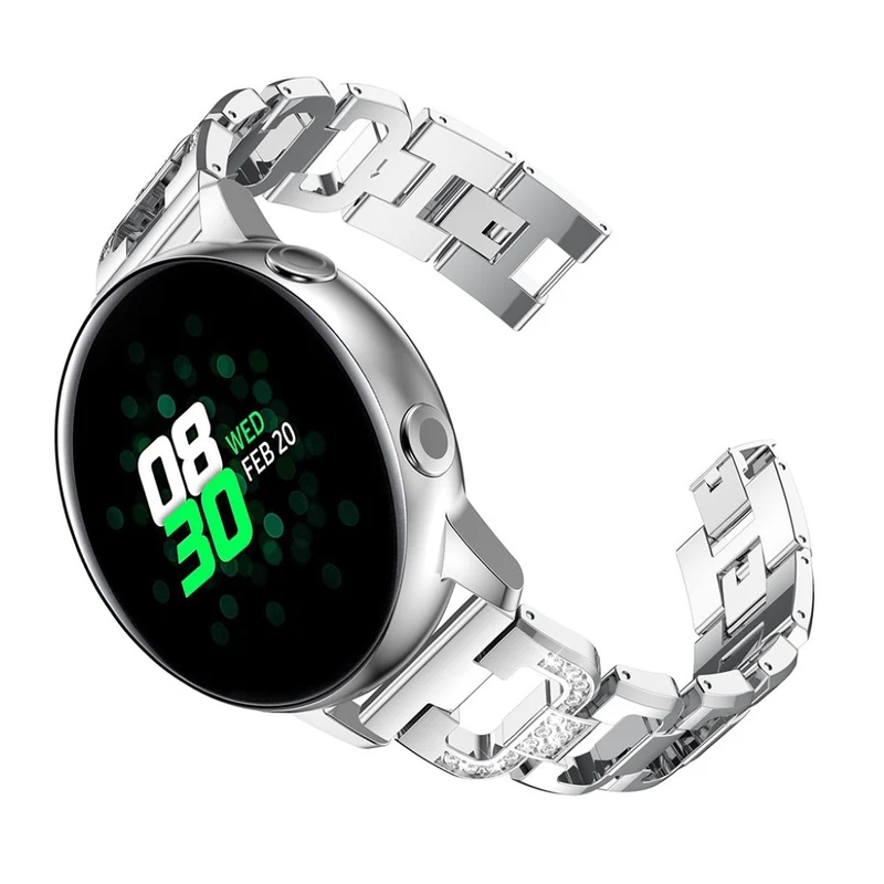 Cool Samsung Galaxy Watch Active Metall und Strass armband