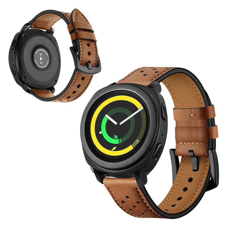 Robust Samsung Gear Sport Echtes Leder armband