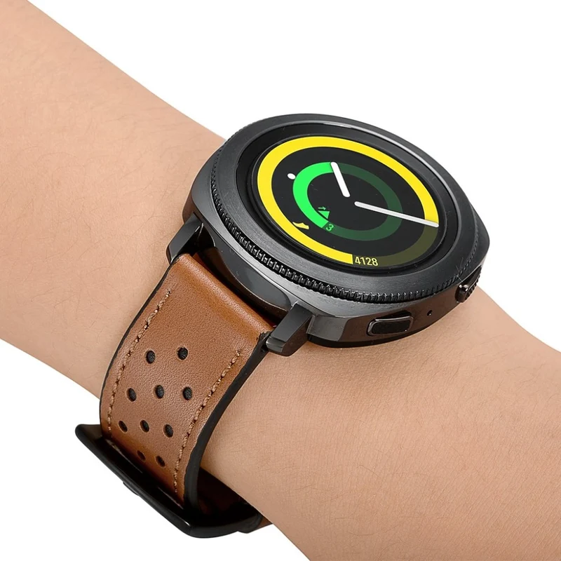 Robust Samsung Gear Sport Echtes Leder armband