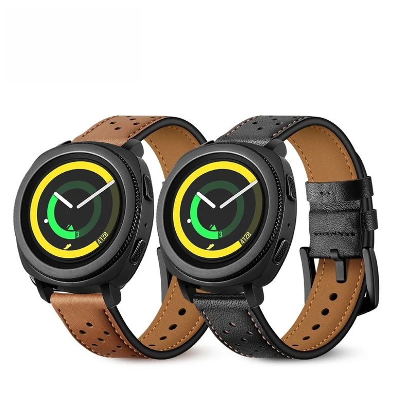 Robust Samsung Gear Sport Echtes Leder armband