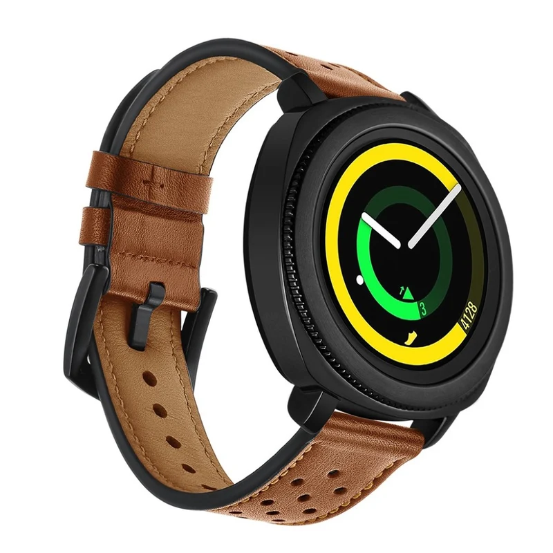 Robust Samsung Gear Sport Echtes Leder armband