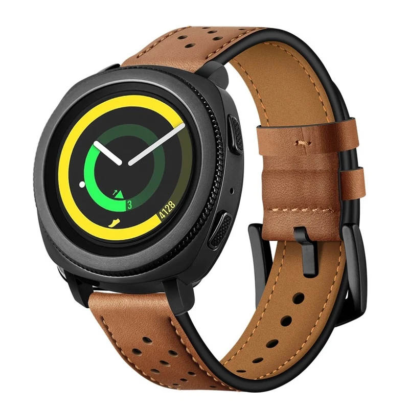 Robust Samsung Gear Sport Echtes Leder armband