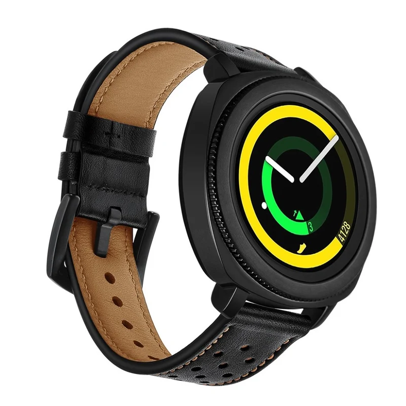 Robust Samsung Gear Sport Echtes Leder armband