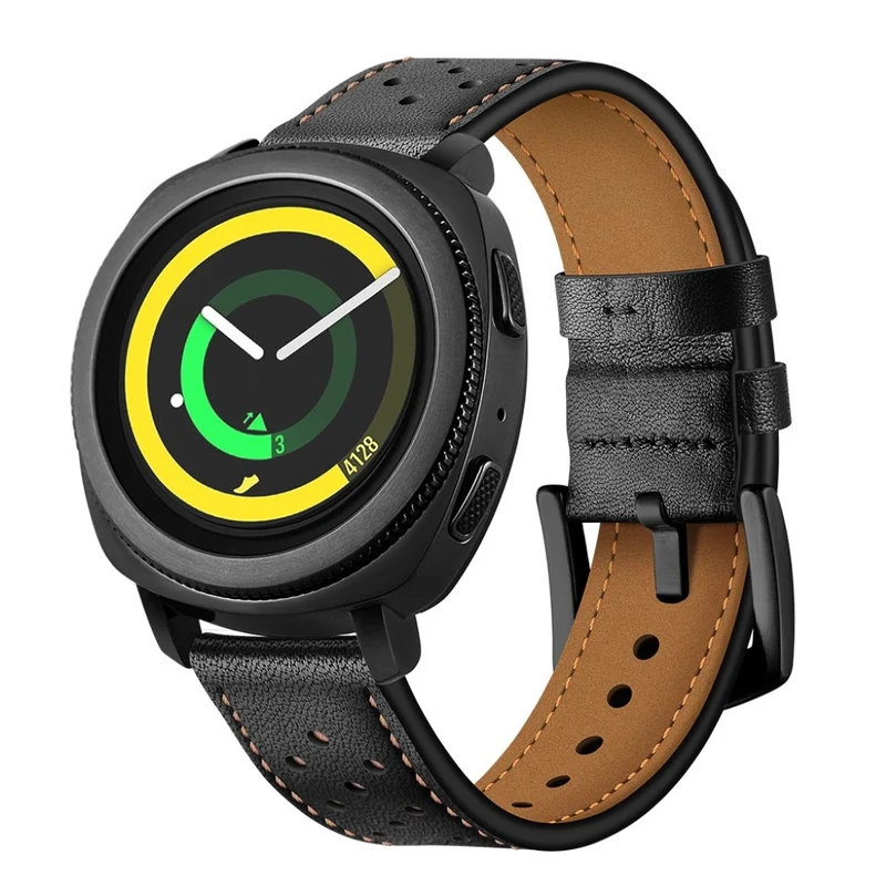 Robust Samsung Gear Sport Echtes Leder armband