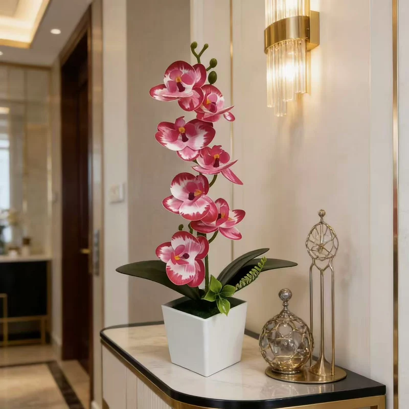 Realistische künstliche Orchideenblütenarrangement für die Innenausstellung