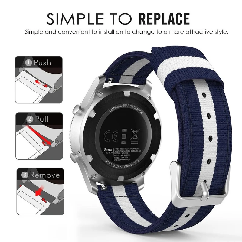 Super zuverlässig Samsung Gear S3 Textil / Nylon armband