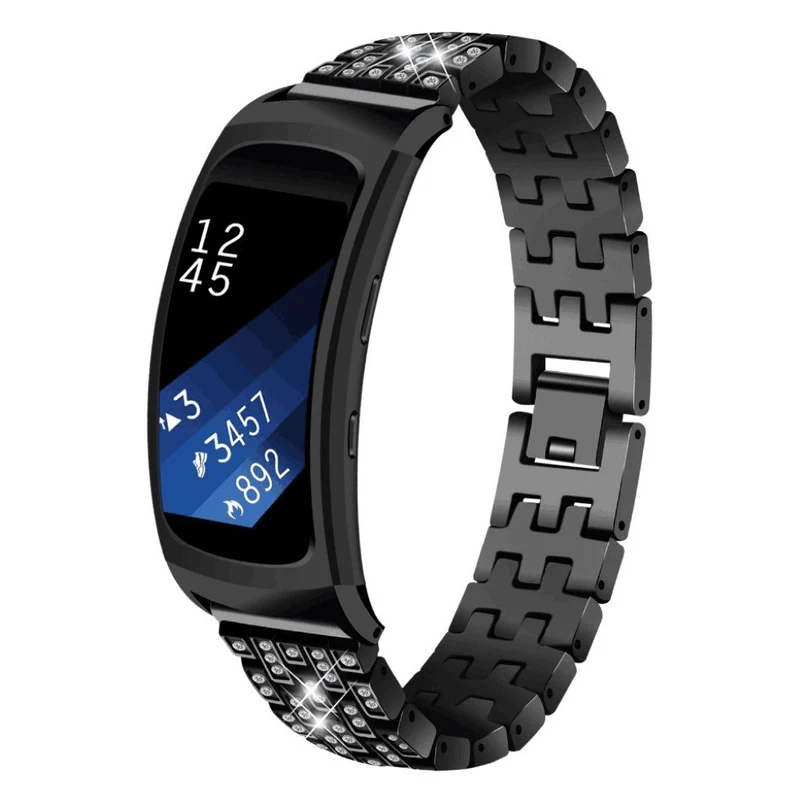 Unglaublich süß Samsung Gear Fit2 Metall und Strass armband