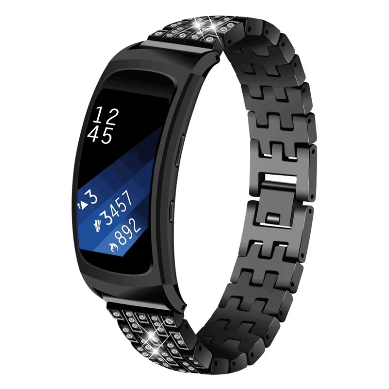 Unglaublich süß Samsung Gear Fit2 Metall und Strass armband