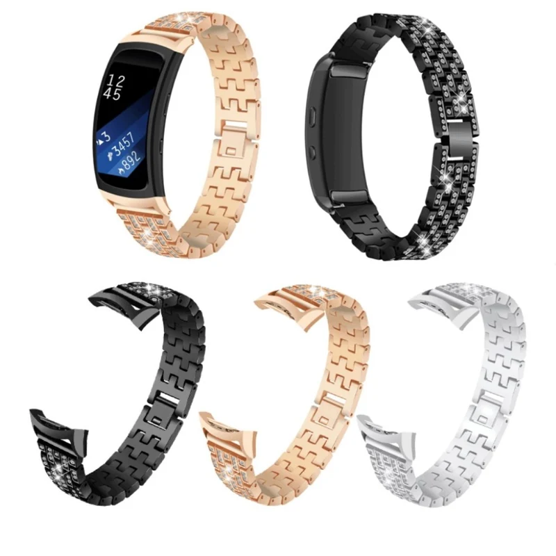 Unglaublich süß Samsung Gear Fit2 Metall und Strass armband