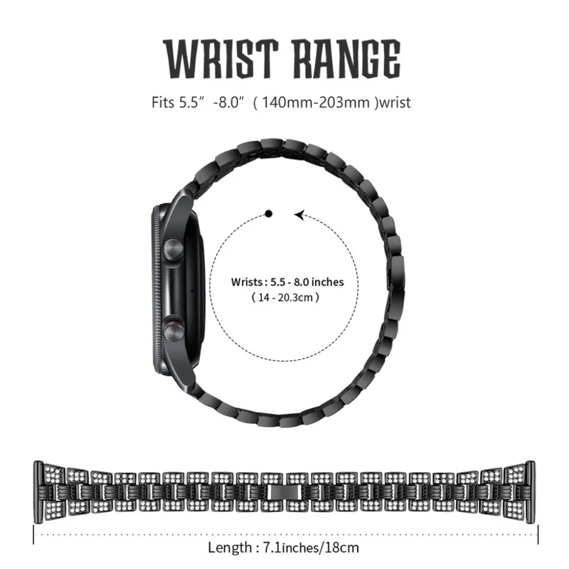Süß Samsung Galaxy Watch 3 (41mm) Metall und Strass armband