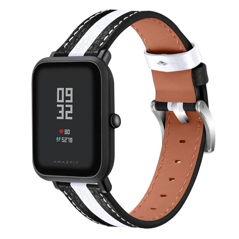 Schön Amazfit GTR 42mm / Amazfit Bip S Echtes Leder armband