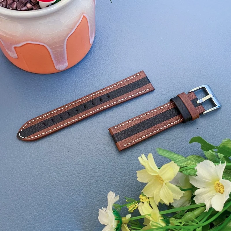 Schön Amazfit GTR 42mm / Amazfit Bip S Echtes Leder armband