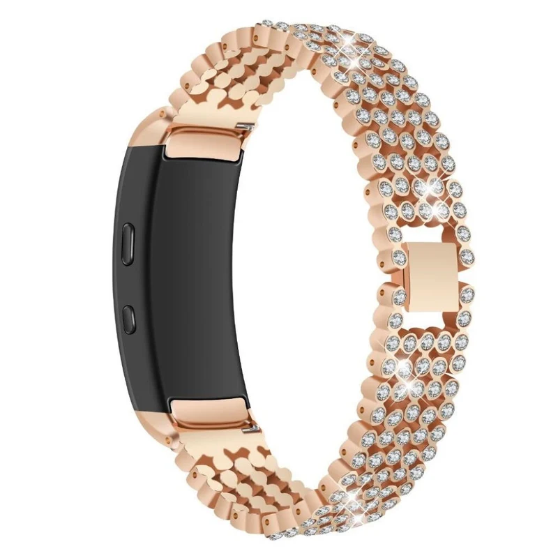 Mega haltbar Samsung Gear Fit2 Metall und Strass armband