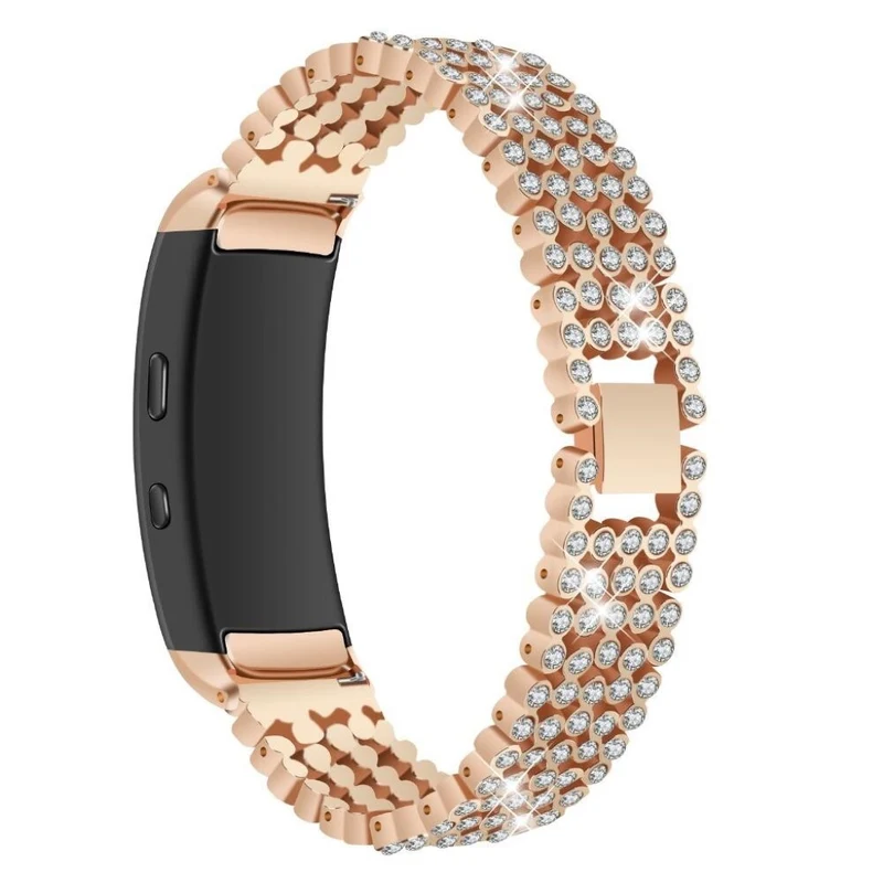 Mega haltbar Samsung Gear Fit2 Metall und Strass armband
