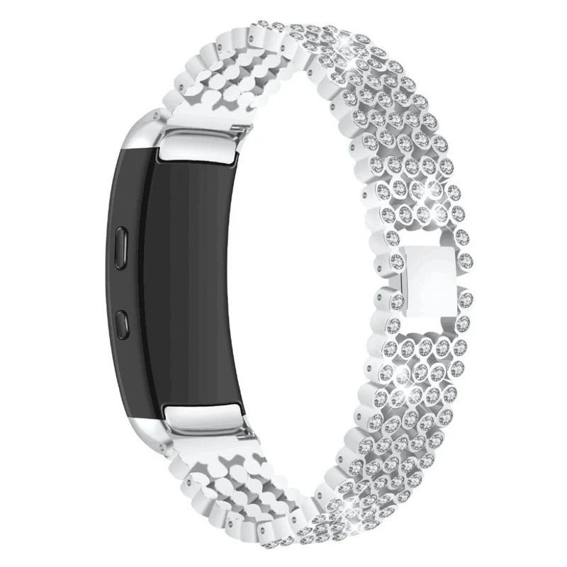 Mega haltbar Samsung Gear Fit2 Metall und Strass armband