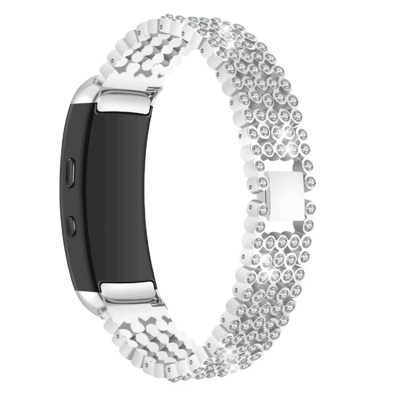 Mega haltbar Samsung Gear Fit2 Metall und Strass armband