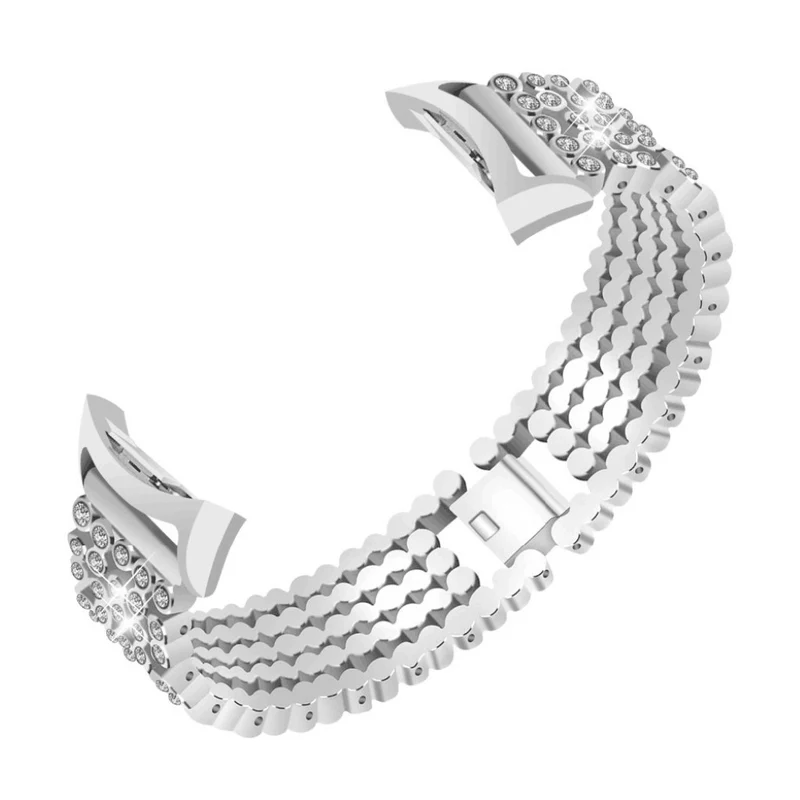 Mega haltbar Samsung Gear Fit2 Metall und Strass armband