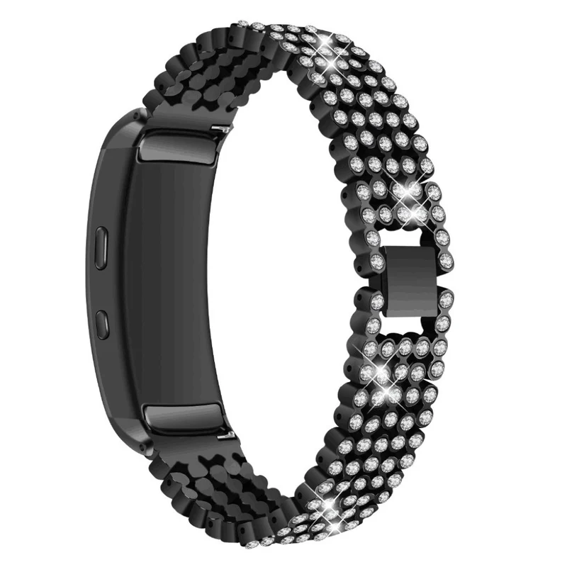 Mega haltbar Samsung Gear Fit2 Metall und Strass armband