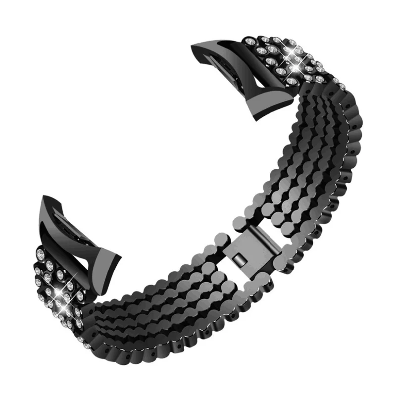 Mega haltbar Samsung Gear Fit2 Metall und Strass armband