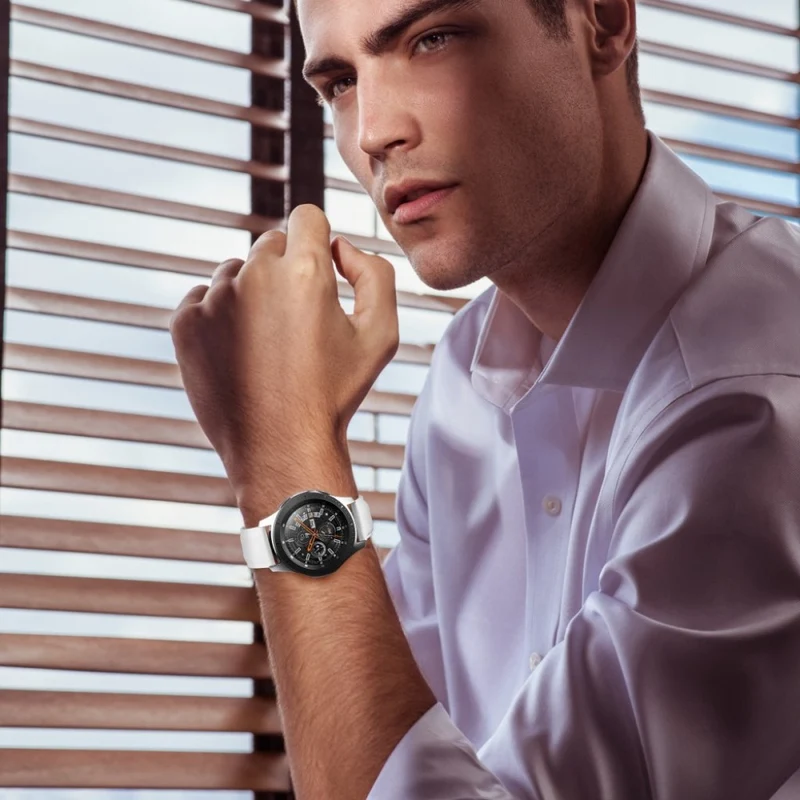 Sehr schön Samsung Galaxy Watch (46mm) Echtes Leder armband