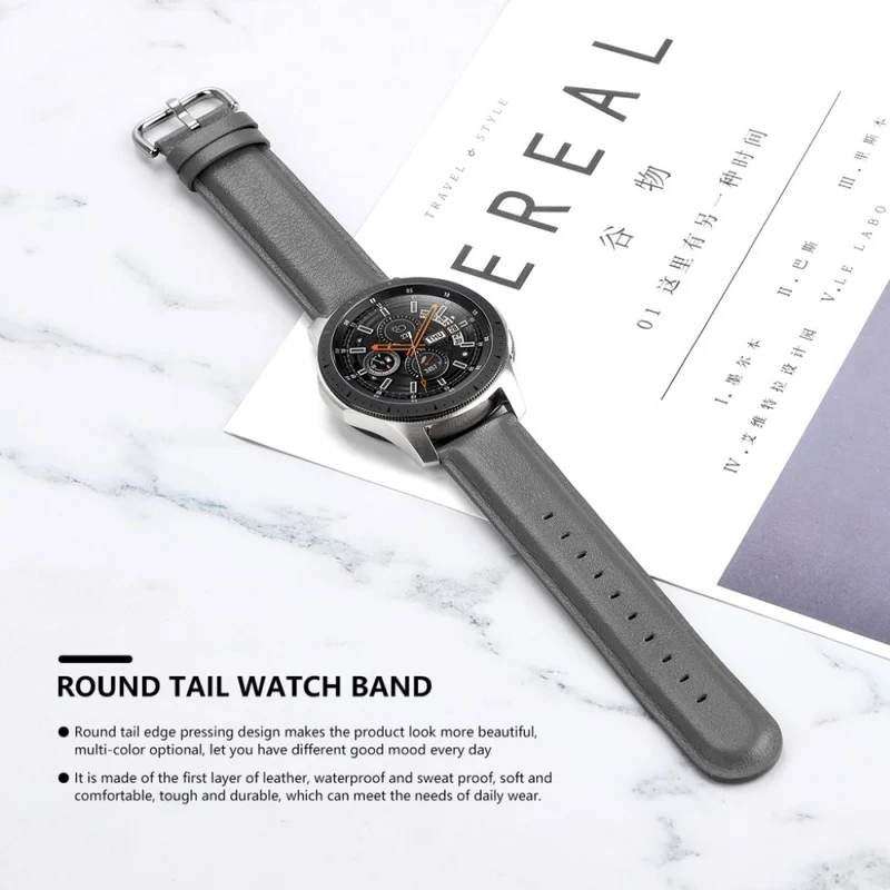 Sehr schön Samsung Galaxy Watch (46mm) Echtes Leder armband