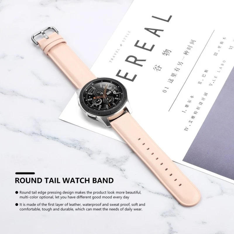 Sehr schön Samsung Galaxy Watch (46mm) Echtes Leder armband