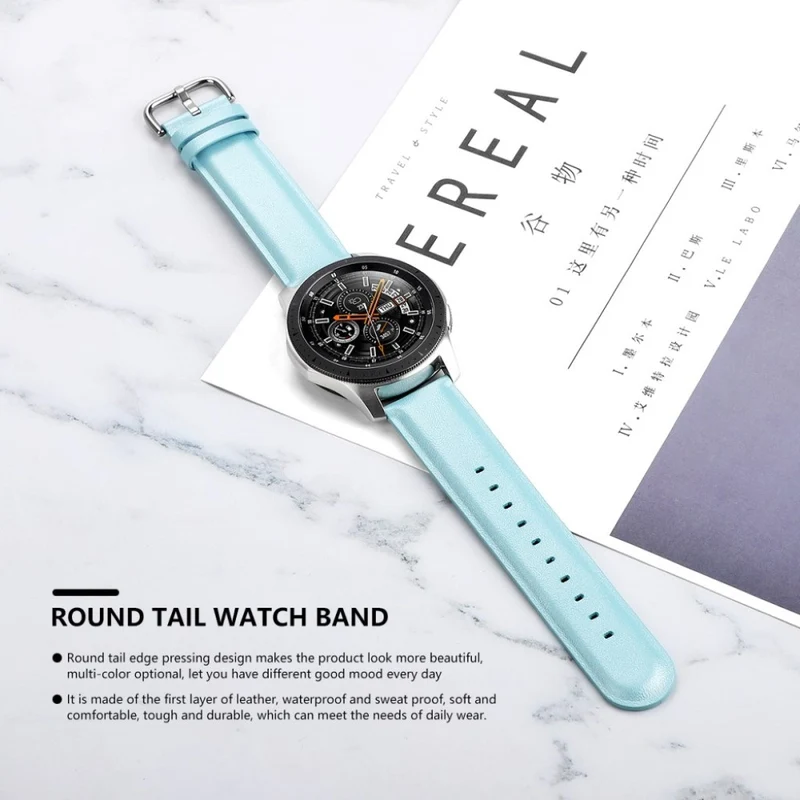 Sehr schön Samsung Galaxy Watch (46mm) Echtes Leder armband