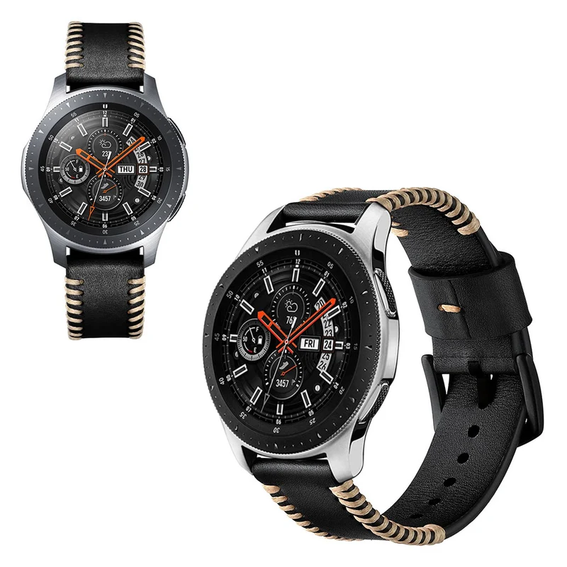 Haltbar Samsung Galaxy Watch (46mm) Echtes Leder armband